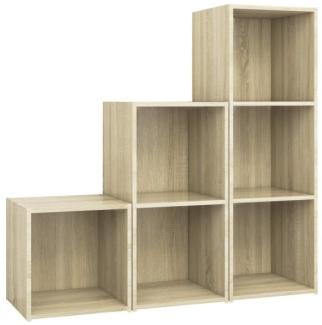 vidaXL 3-tlg. TV-Schrank-Set Sonoma-Eiche Spanplatte [3080081]