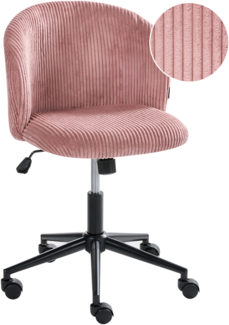 Bürostuhl MILES Cord Rosa