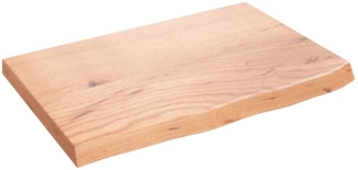vidaXL Waschtischplatte Hellbraun 60x40x(2-4) cm Massivholz Behandelt 3156105