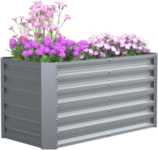 VCM Blumentöpfe Galdo 921102 Silber H. 60 x B. 120 x. T. 60 cm