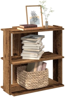 vidaXL Bücherregal 3 Böden Altholz-Optik 60x30x60 cm Holzwerkstoff 860254