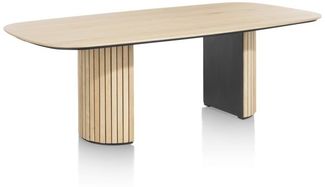 PAVIE Esstisch braun Eiche Furnier 270cm x 120cm x 77cm