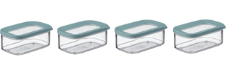 Mepal | 4-teiliges Set Vorratsdosen mit Deckel | Lebensmittelbehälter Rechteckige | Küchenorganizer aus Kunststoff | Vorratsbehälter Luftdicht | 4 x 425 ml | Nordic Green