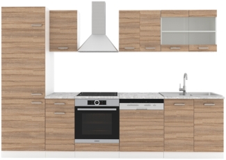 Küche R-Line Sonoma 300 cm , AP Marmor Vicco