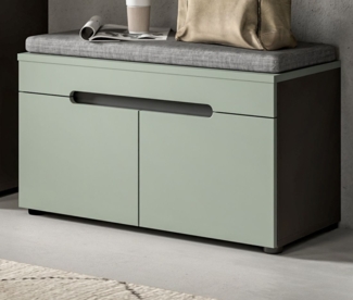 Inn.Furn 'Cooper' Sitzbank mit Soft-Close-Funktion, Salbeigrün und Basaltgrau, 80x45 cm