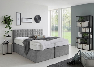 Westfalia Schlafkomfort Boxspringbett Dublin, wahlweise mit Topper in verschiedenen Härtegraden erhältlich, mit schöner Kopfteilversteppung