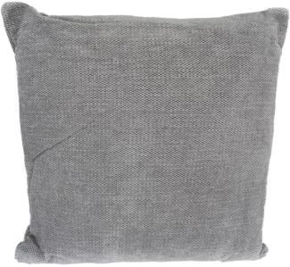 Chenille Dekokissen 45 x 45 cm Couchkissen einfarbig mit Reißverschluss silber