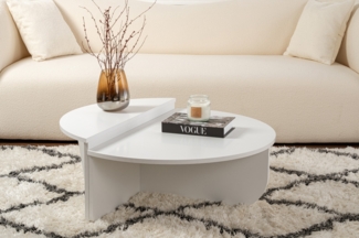 Couchtisch, 'Orion', 35 x 90 x 90, Weiß
