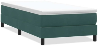 vidaXL Boxspringbett ohne Matratze Dunkelgrün 80x210 cm Samt 3315804