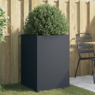 vidaXL Pflanzkübel Anthrazit 52x48x75 cm Stahl 841585