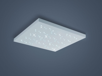 Flaches LED Sternenhimmel Deckenpanel TITUS mit Fernbedienung, Quadrat 75cm