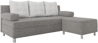 Schlafsofa Dover (Sofa mit Polsterhocker, Farbe: Lux 05 + Evo 32)