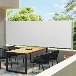 vidaXL Seitenmarkise Ausziehbar 600x160 cm Creme 313376