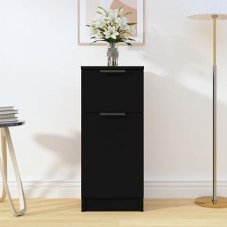 vidaXL Sideboard Schwarz 30x30x70 cm Holzwerkstoff 811117