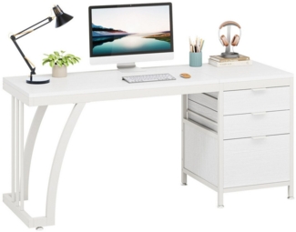 Tribesigns Computertisch mit 3 Schubladen, Home Office Schreibtische mit Schubladenschrank