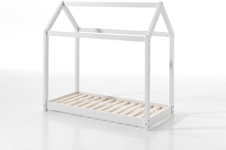 Hausbett Liegefläche 70x140 cm weiß