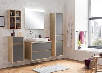 SCHILDMEYER Spiegel Badspiegel Spiegelelement Sensor Touch Moon 80 x 72 x 3 cm