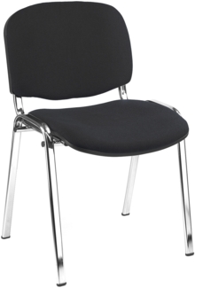 Besucherstuhl verchromt Konferenzstühle Stühle Warteraumstühle Büromöbel stapelbar chrom/schwarz 220220