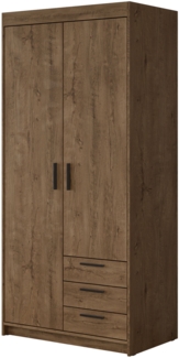 Kleiderschrank Elena 2D3S (Farbe: Lefkas Eiche)