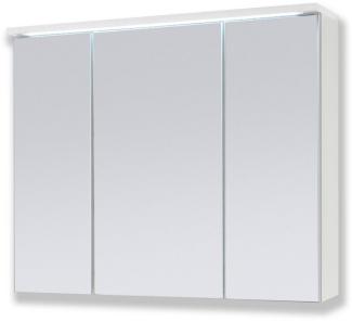 AILEENSTORE Spiegelschrank Badmöbel mit Beleuchtung DUO 80 cm LED Weiß