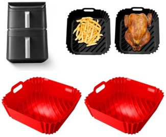 Coonoor Silikonform Silikon-Backform für die Heißluftfritteuse, (2-tlg), Silikonform für Heißluftfritteuse Backform