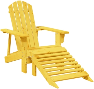 vidaXL Adirondack-Stuhl mit Fußstütze Gelb Massivholz Tanne 4007241
