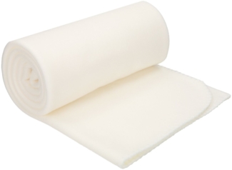 Wohndecke Luxus Fleecedecke Kuscheldecke Größe 130x170 cm Farbe Creme, Betz, 180 g/m²