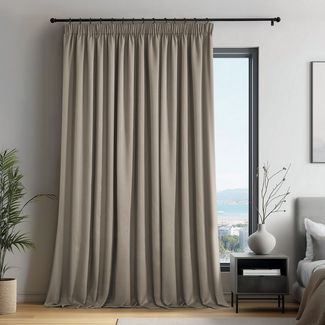 Deconovo Verdunkelungsvorhang Gardinen mit Kräuselband Blickdicht Vorhänge Kälteschutz 1 Stück, Vorhang Verdunkelung Vorhänge Kälteschutz Schlafzimmer Thermovorhang