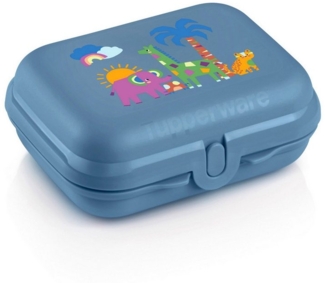 TUPPERWARE Vorratsdose Tupperware kleine Snackbox Safari für Kinder blau