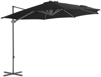 vidaXL Ampelschirm mit Stahl-Mast 300 cm Schwarz 46998