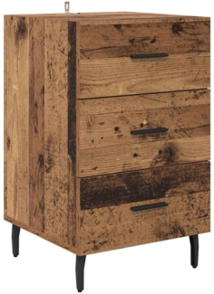 vidaXL Nachttisch mit Schubladen Altholz 40 x 40 x 66 cm Holzwerkstoff 882134