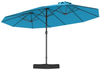 COSTWAY Sonnenschirm, LxB: 470x285 cm, Marktschirm mit Ständer, Kurbel, für Garten, Terrasse