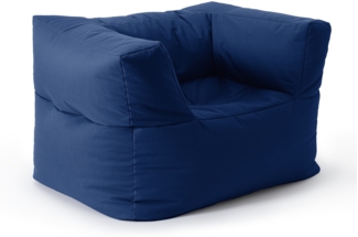 Lumaland Sitzsack-Sofa, Polyester, Navyblau, Sessel (96 x 72 x 70 cm)