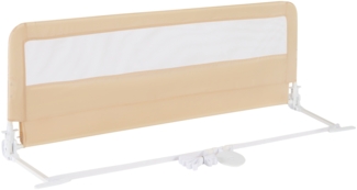 150 cm Lange Bettgitter für Kleinkinder faltbares Baby-Bettgitter mit abnehmbarem Bezug atmungsaktives Netz Beige