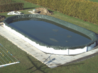 Steinbach Abdeckplane "Winter" für ovale Swimming Pool Stahlwandbecken, grün, 620 x 360 cm