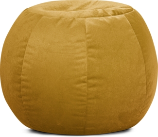 Sitting Point Sitzsack Marla Plump Samt senf