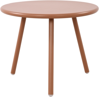 Couchtisch CAKOT - Kunststoff Terracotta 50x50x40 cm | Sofatisch Rund Beistelltisch Wohnzimmertisch Klein