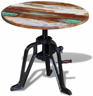 vidaXL Beistelltisch Altholz Gusseisen 60x(42-63) cm 243296