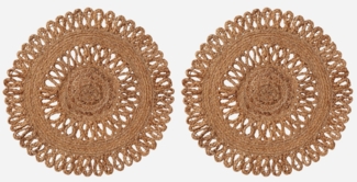 my home Platzset Aimka, (Set, 2-St, 2 Stück), Handgefertigt, 35x35, rund