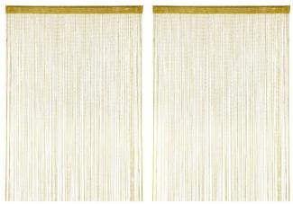 2 x Fadenvorhang Glitzer gold 145x245 cm 10040667