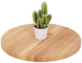LAMO Manufaktur Esstischplatte LAMO Manufaktur Holzplatte rund 40 cm aus Naturholz für Couchtisch (Bürotisch, Esstischtischplatte), Kaffeetisch, Kindertisch, Stärke: 40 mm Farbe: Dunkel