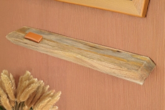 SAM® Wandregal Nomi, massives Mangoholz, Baumkante, verschiedene Größen