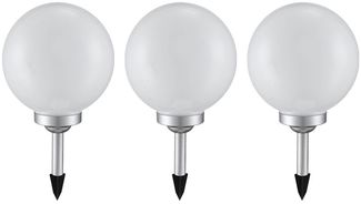 3er Set LED Solar Kugel Stecklampen, Durchmesser 20 cm