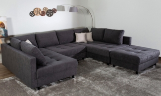 COLLECTION AB Wohnlandschaft Toni U-Form, B: 298 cm, mit Hocker & 3 Zierkissen, Federkern