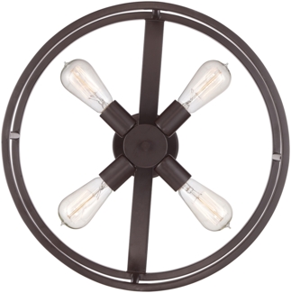 Deckenleuchte, Stahl Bronze, 4 Flammig