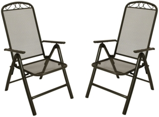 2x Klappsessel CLASSIC, Streckmetall anthrazit