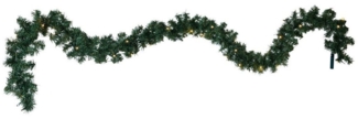 Star Trading 612-05 Weihnachtsdekoration GIRLANDE CANADIAN LED 30X0,064W Kunststoff grün L:250cm B:10cm H:20cm IP44 mit Schalter ein/aus