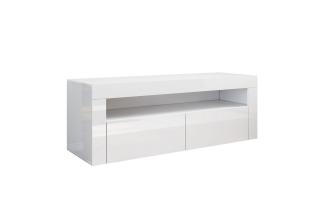 SONNI TV-Schrank TV-Schränke mit LED Beleuchtung Weiß Hochglanz 155x40x45cm/122x40x45cm TV Lowboard