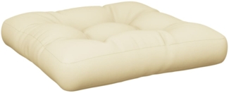 vidaXL Palettenkissen, Stoff, Creme 58 x 58 x 10 cm