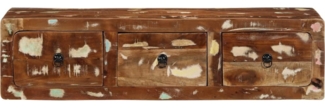 vidaXL TV-Wandschrank 100x32x25 cm Altholz Massivholz 4104528